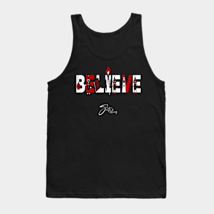 Believe With Santa Claus Signature Christmas Gifts Tank Top